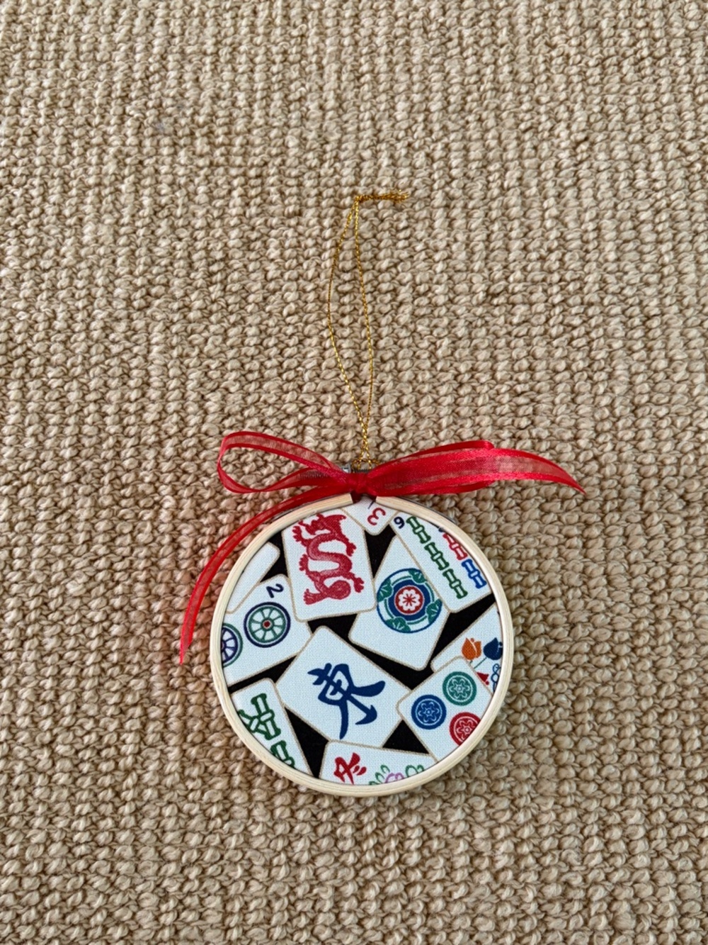 Mahjong Themed Christmas Tree Ornament